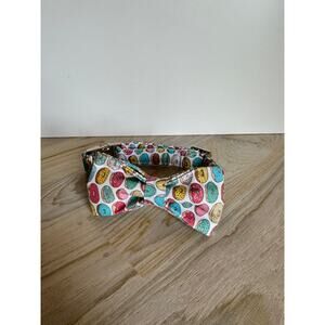 Unique Style Paws Multi Personalized Dog Collar Cotton Donuts Bow Tie Adjustable